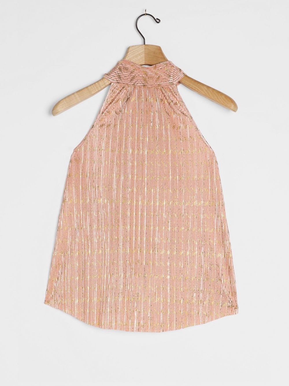 NWOT Anthropologie Vickie Halter Top Sz XS Pink Rose Gold